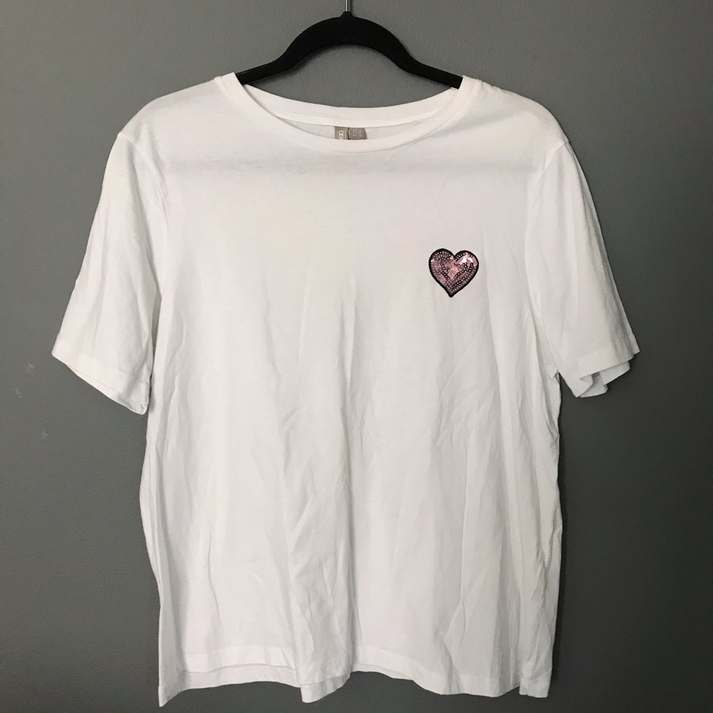 ASOS sequin heart t-shirt